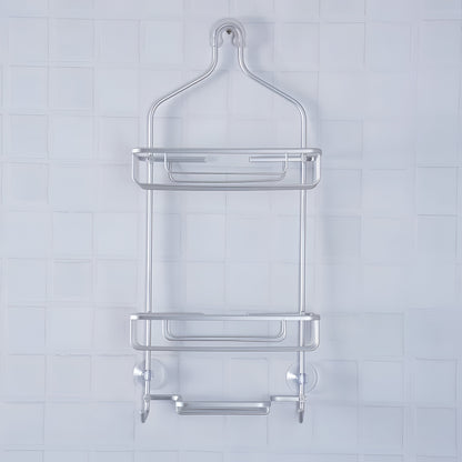 Nimbus Silver Aluminum Shower Caddy 2-Tier, Rust Resistant