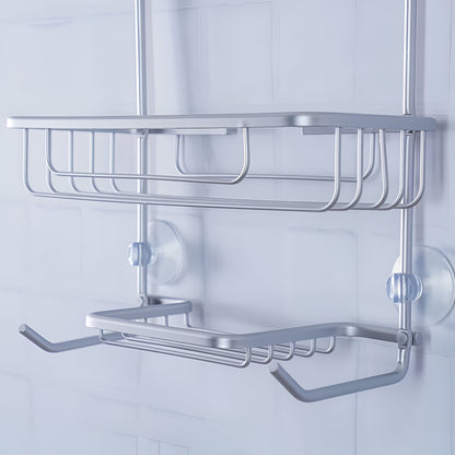 Nimbus Silver Aluminum Shower Caddy 2-Tier, Rust Resistant