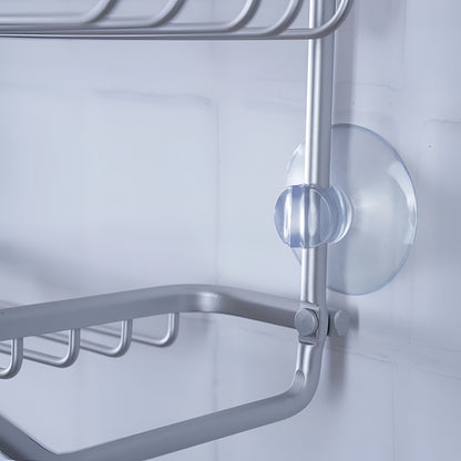 Nimbus Silver Aluminum Shower Caddy 2-Tier, Rust Resistant
