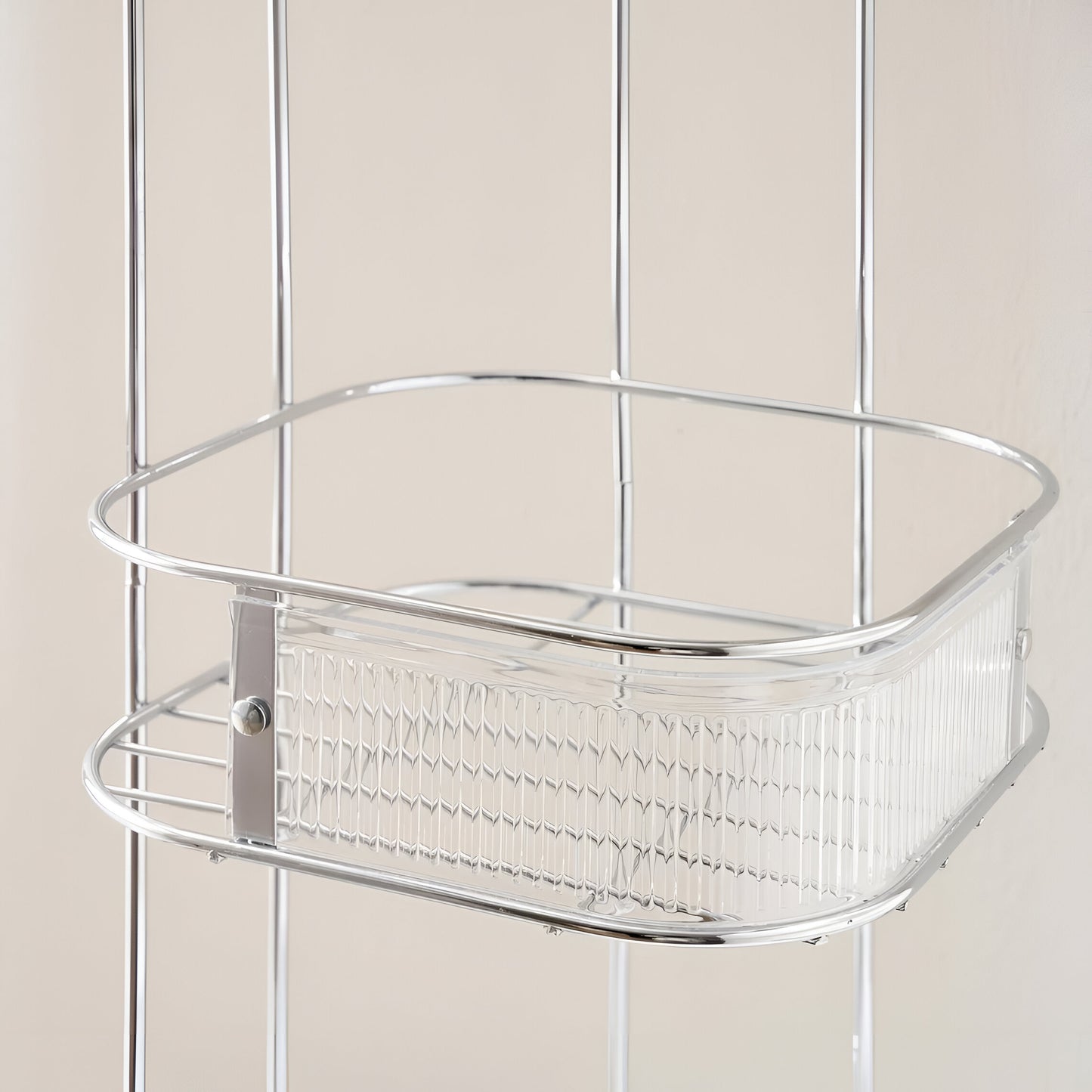 Apex Corner Shower Caddy Silver 3-Tier, Rust Resistant
