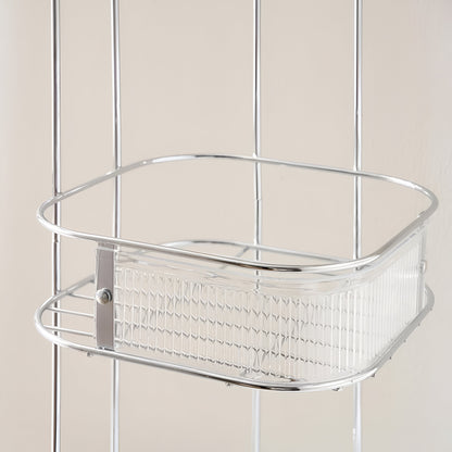 Apex Corner Shower Caddy Silver 3-Tier, Rust Resistant
