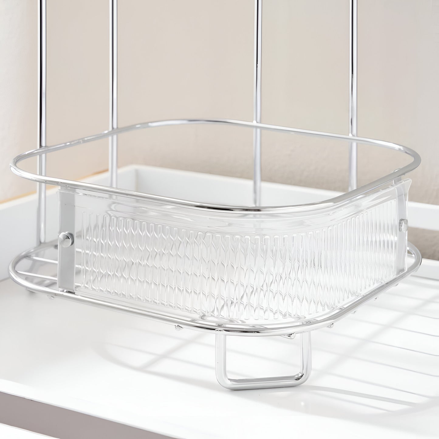 Apex Corner Shower Caddy Silver 3-Tier, Rust Resistant