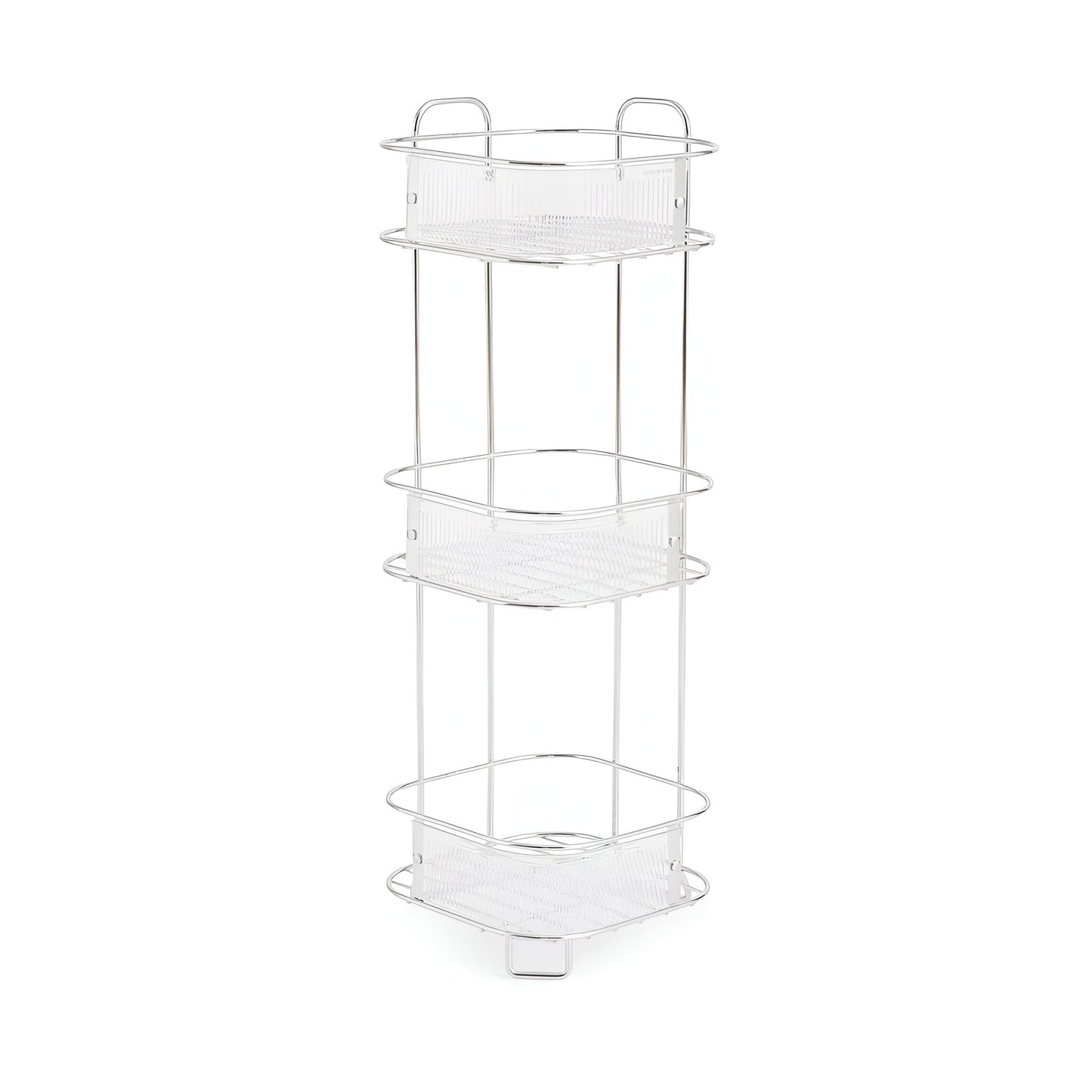Apex Corner Shower Caddy Silver 3-Tier, Rust Resistant