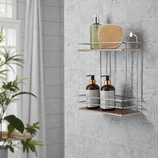 Novus Chrome Shower Caddy 2-Tier, Space Saving