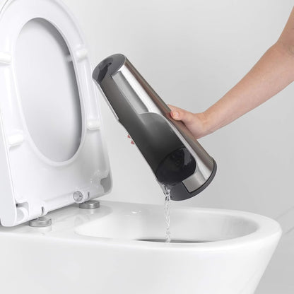 Chrome Toilet Brush Holder, Tall Cylinder Design