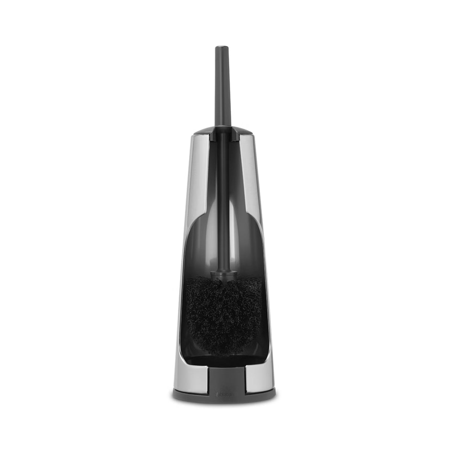 Chrome Toilet Brush Holder, Tall Cylinder Design