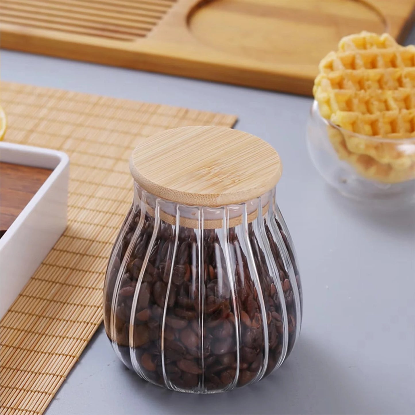 Airtight Glass Storage Jars for Dry Ingredients