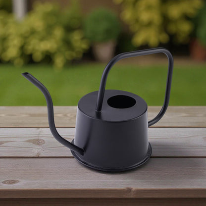 Black Stainless Steel Watering Can, 1.8L Capacity